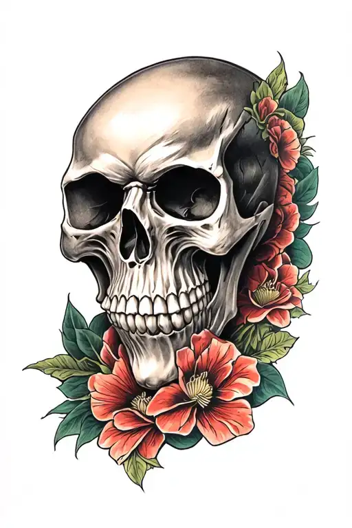 Japanese American Biker Skull Made