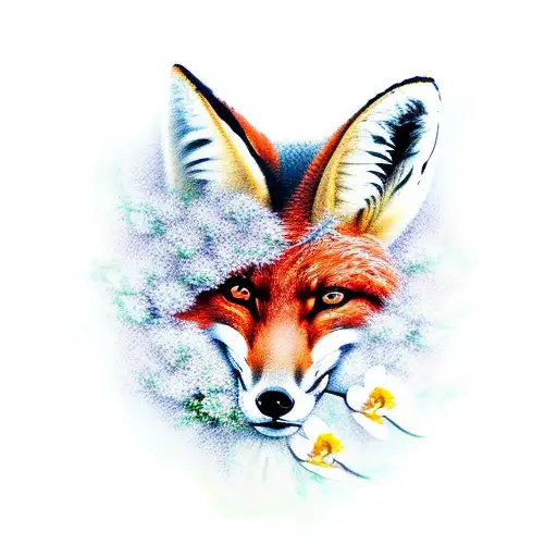 Horse And Fox With Flowers