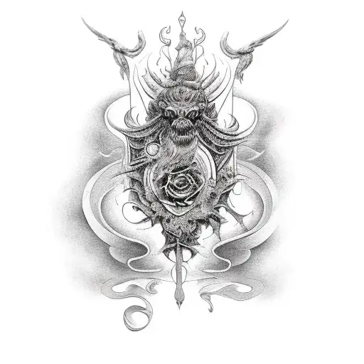 Black And Grey Design Inspired By The Themes Presented In Novels Written By Fyodor Dostoyevsky