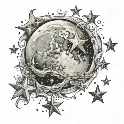 Moon And Stars