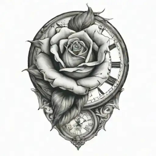 Half Rose Half Clock Face