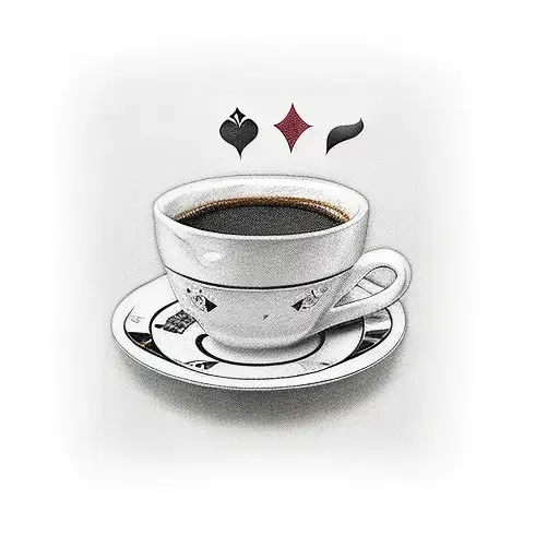 Coffee Cup With Playing Cards
