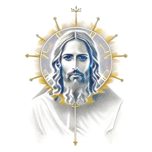 Jesus With A Gold Crown