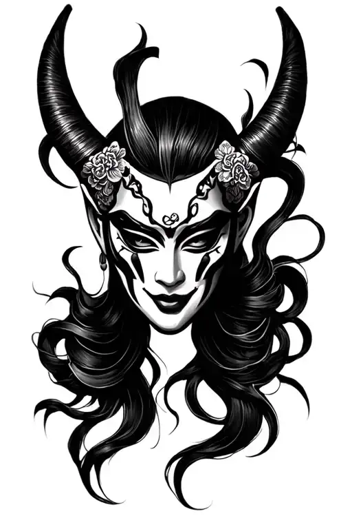 Female Hannya Mask Detailed