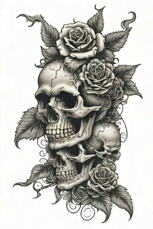 Skull And Roses Money Demons