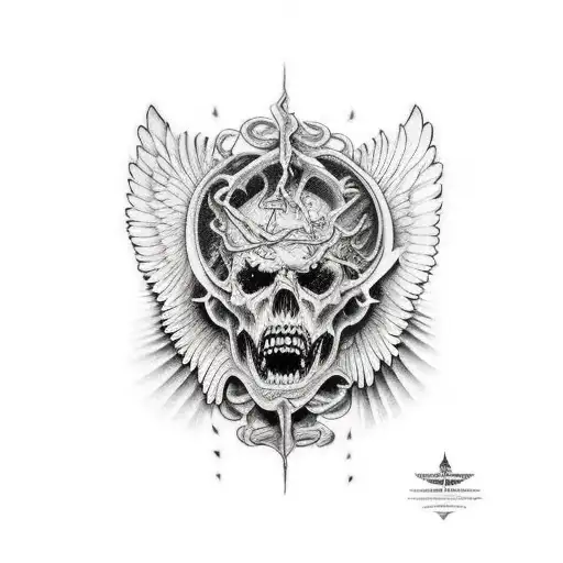 Angel Vs Demon Sleeve