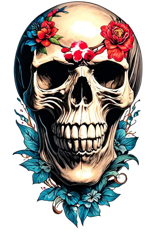 Japanese American Biker Skull Made