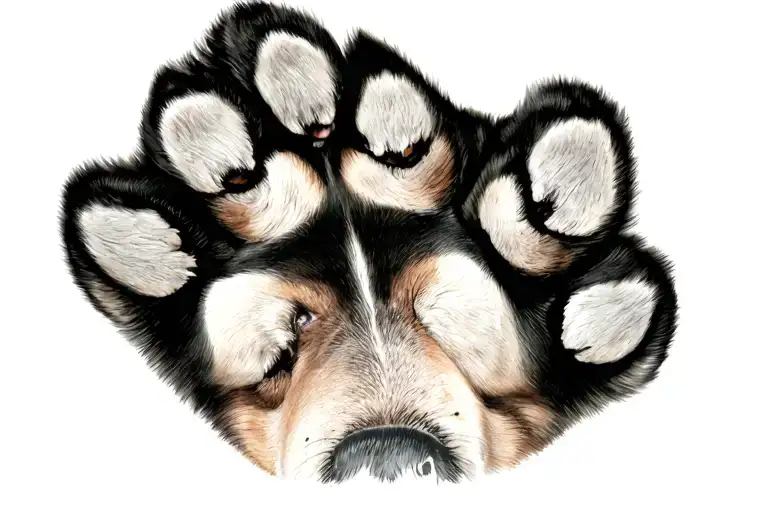 Husky Dog Paw Print