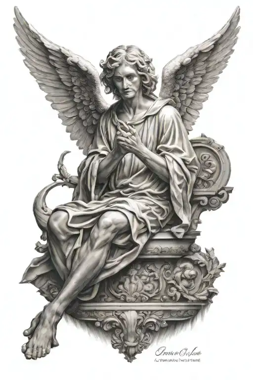 Angel Tattoo Male