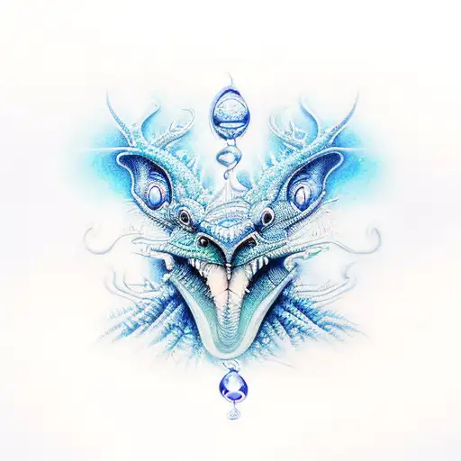 A Realistic Portrait Of A Blue Frootie With Intricate Details And Shading