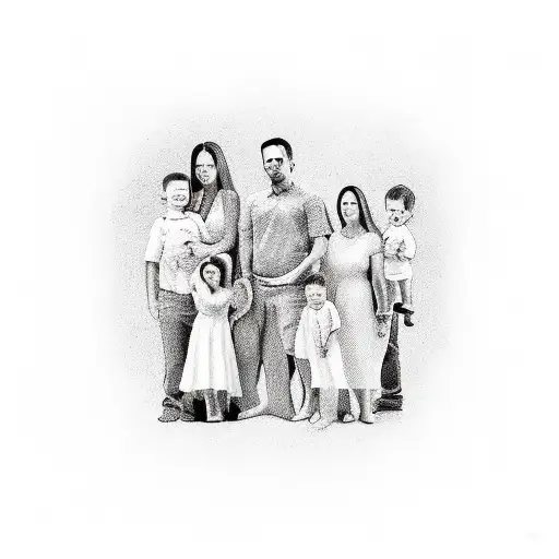 A Family Portrait With Each Member Holding A Playing Card