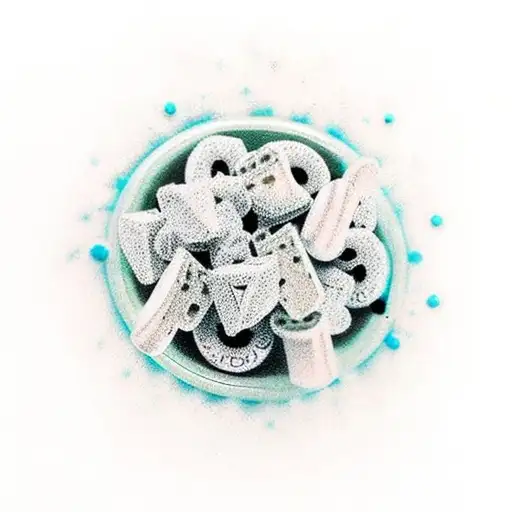 Gun Made Of Butter Mints And Bath Beads