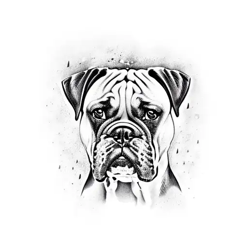 A Realistic Portrait Of A Boxer With Money Raining Down