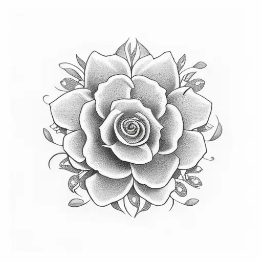 Vine Of Flowers With Butterflies