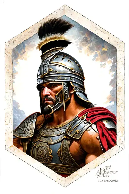 Gladiator Hexagon Inside Roman Coloseum