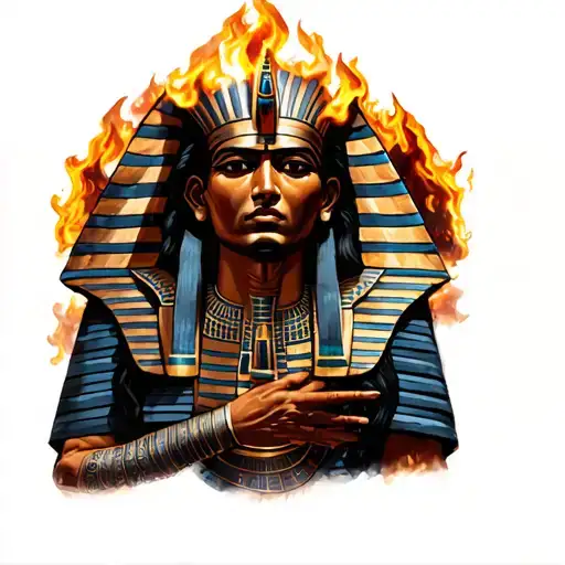 Ancient Egyptian Gods Engulfed In Flames