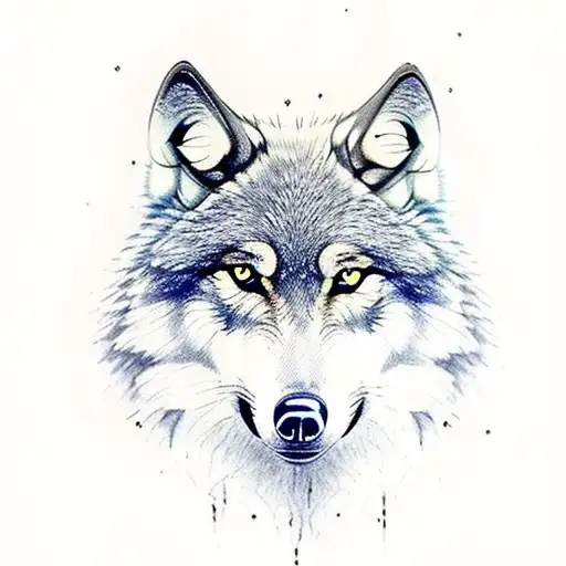 A Majestic Wolf Perched On A Tree Branch With A Full Moon In The Background