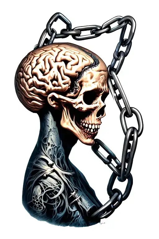 Large Scary Chains Crossing The Damaged Brain