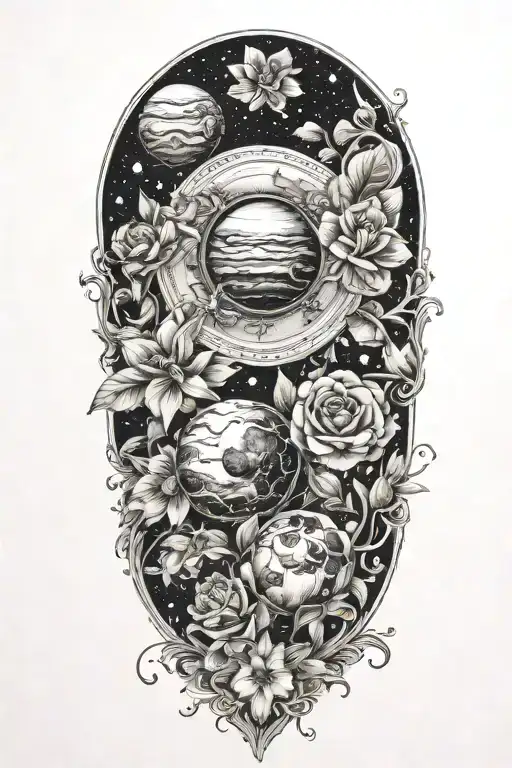 Flowers With Planets In The Center