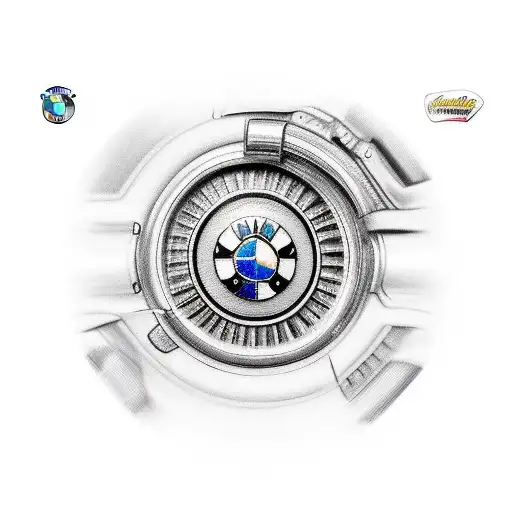 A Realistic Portrait Of A Scaffolder Working On A Bmw Engine