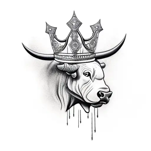 Mean Bull With A Crown