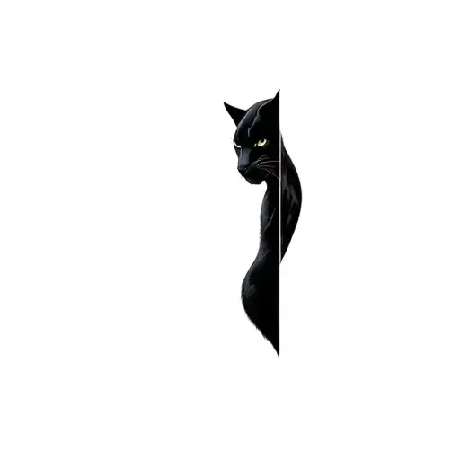 Black Panther Half Hidden By Shadows