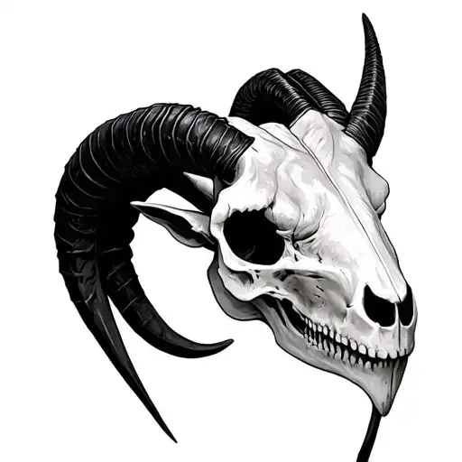 Goat Skull Demon Satan Hell
