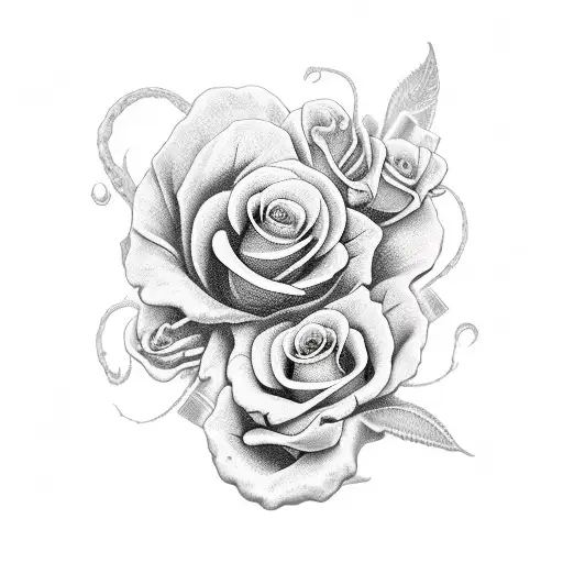 Egiptic Skull And Roses