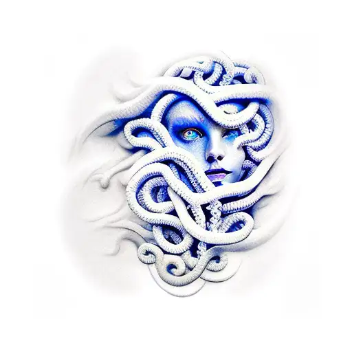 Medusa Sleeve With Blue Eyes