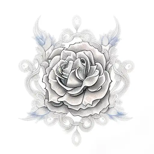 Color Flowers With Filigree For A Whole Arm