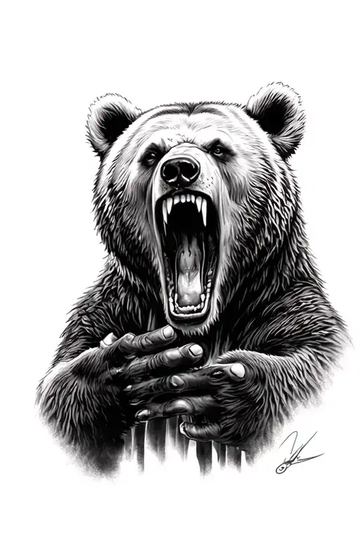 Nordic Bear Raging Scream