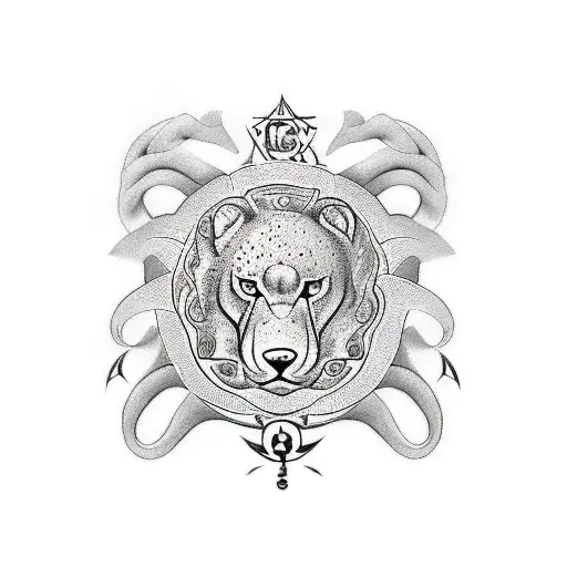 Leo Zodiac Sign With Paw