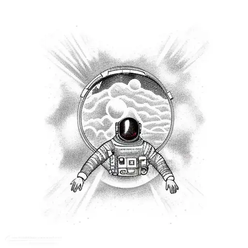 Astronaut Floating In Space