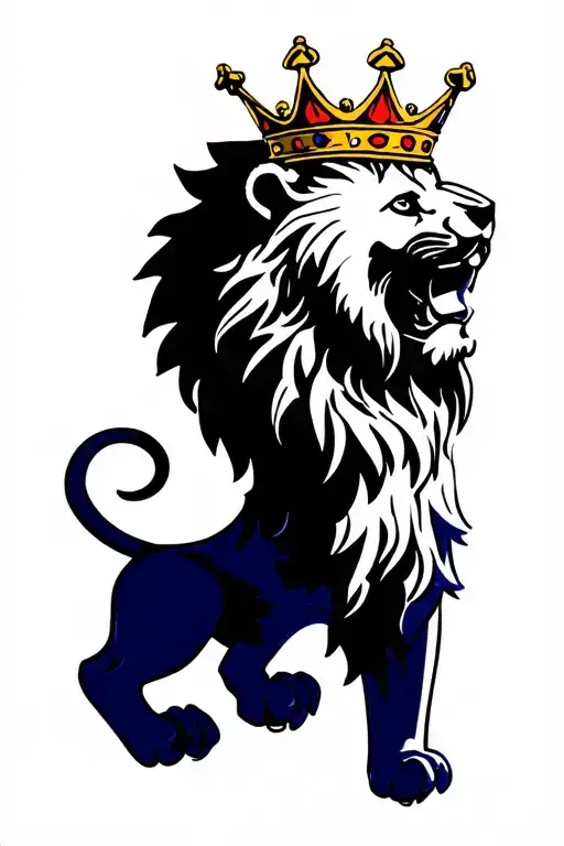 Chelsea Fc Lion With The Crown Hanging