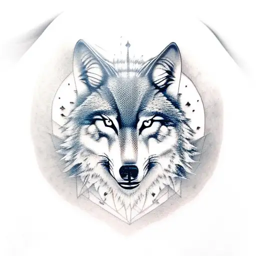 A Realistic Wolf With A Skull Mask And A Skateboard