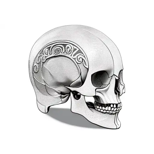 Gladiator Helmet With Half Human Skull