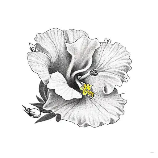 Hibiscus And Rose And Frangipani