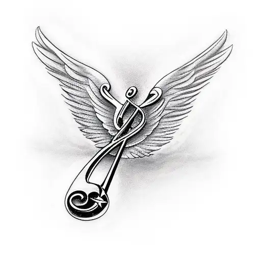 Angel Holding A Treble Clef