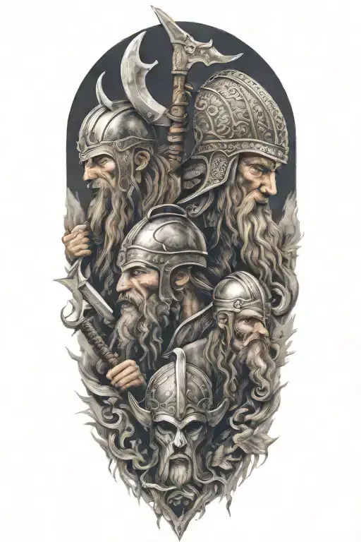 Viking Gods In Battle