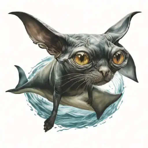 Dog And Cat And Manta Ray