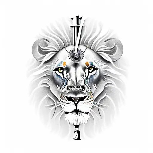 Lion With Clock
