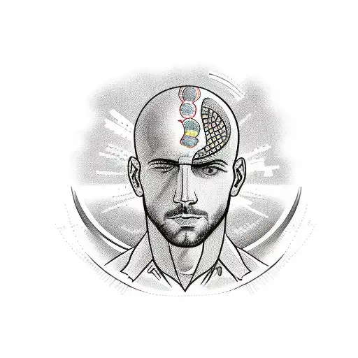 Male Head With A Globe Inside The Head