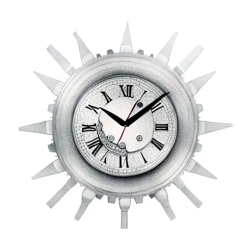 Analogue Clock With Gears And High Detail