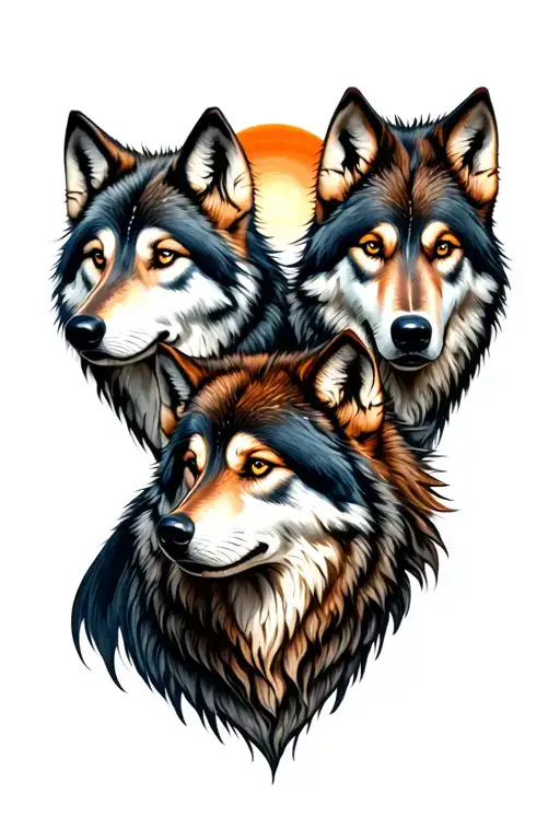 Wolves Skoll And Hati Sun