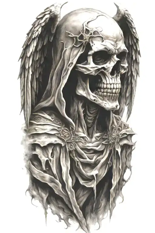 God Of Death Angel With Skul Face