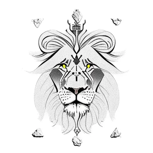 A Lion's Paw Holding A Broken Line Symbolizing A New Beginning