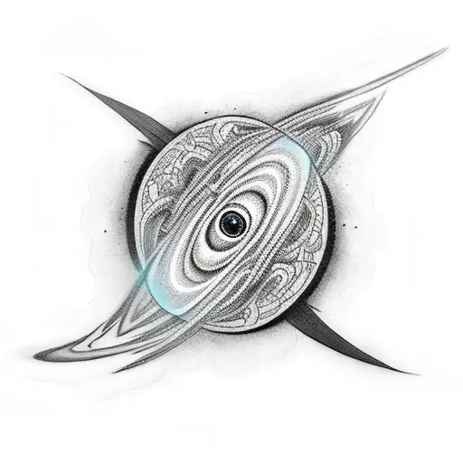 A Mesmerizing Black Hole Floating World Rockets And Aliens