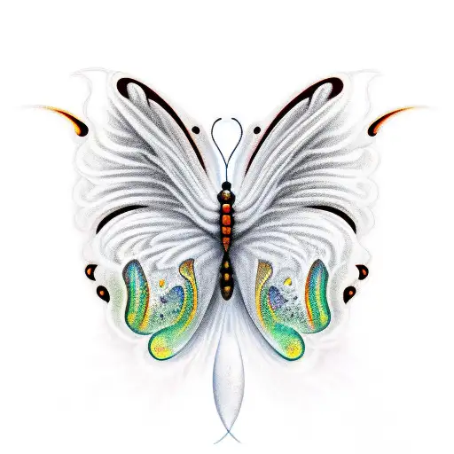 A Cocoon Changing To A Butterfly And Then A Fiery Phoenix