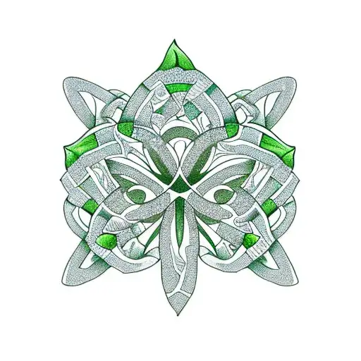 Shamrock With Flowers In Each Petal