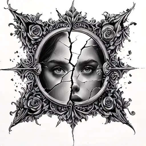 Ornate Broken Mirror